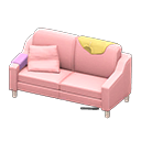 Sloppy sofa|Yellow Discarded clothing Pink
