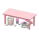 Sloppy table|Weekly news Discarded magazines Pink