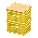 Stacked bottle crates|Pear Logo Yellow