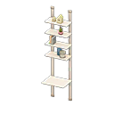 Tension-pole rack|White