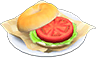 Tomato bagel sandwich