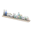 Wall shelf with bottles|Vintage wood