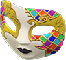 White Venetian carnival mask