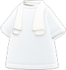 White towel & white shirt tee and towel