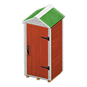 Wooden storage shed|Red