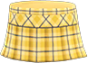 Yellow checkered school skirt