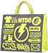 Yellow electronics-store paper bag