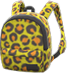 Yellow leopard-print backpack