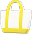 Yellow simple tote bag