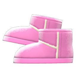 Faux-shearling Boots Pink