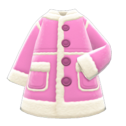 Faux-shearling Coat Pink