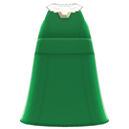 Full-length Dress With Pearls Green
