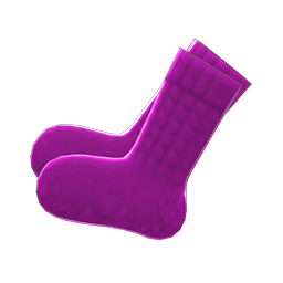 Hand-knit Socks Purple