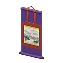 Hanging Scroll Purple / Mountains