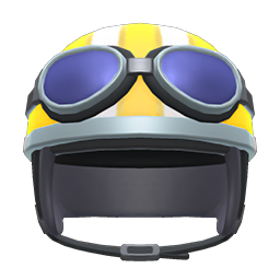 Helmet With Goggles Yellow