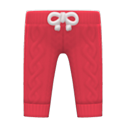 Knit Pants Red