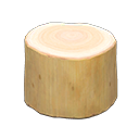 Log Stool White wood