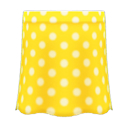 Long Polka Skirt Yellow
