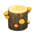 Mush Log Yellow mushroom