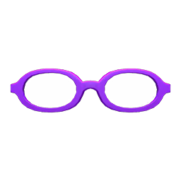 Oval Glasses Purple