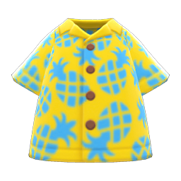 Pineapple Aloha Shirt Yellow