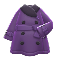 Pleather Trench Coat Purple