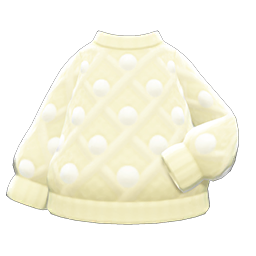 Pom-pom Sweater White