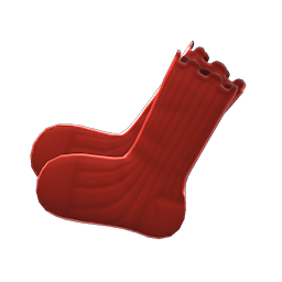 Puckered Socks Red