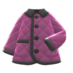 Quilted Down Jacket Purple