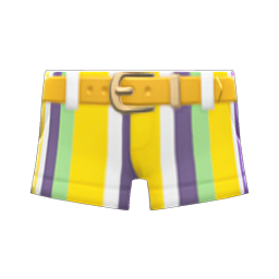 Striped Shorts Yellow