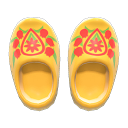 Wooden Clogs Yellow