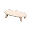Wooden Low Table White wood