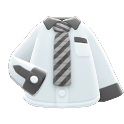 Work Shirt White-striped necktie