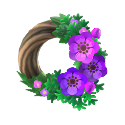 Chic windflower wreath
