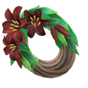 Dark lily wreath