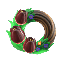 Dark tulip wreath