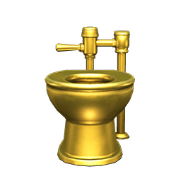 Golden toilet