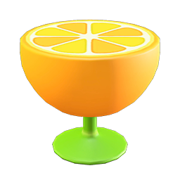 Orange end table