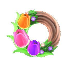 Pretty tulip wreath