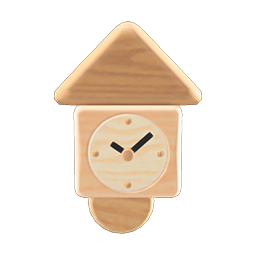 Wooden-block wall clock