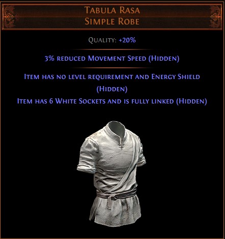 path of exile best prophecy - cleanser of sins - tabula tasa simple robe