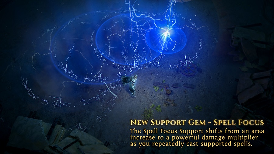 path of exile 3.6 synthesis league (expansion) - new support gem - spell focus