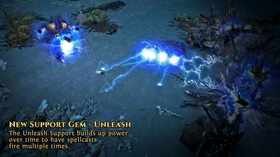 path of exile 3.6 synthesis league (expansion) - new support gem - unleas
