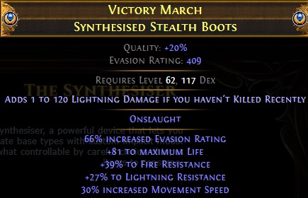 path of exile 3.6 onslaught movement speed boots