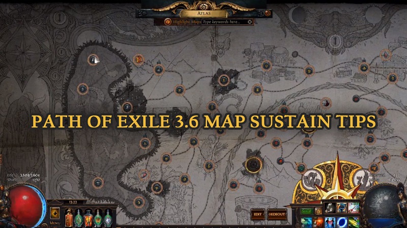 path of exile map sustain guide