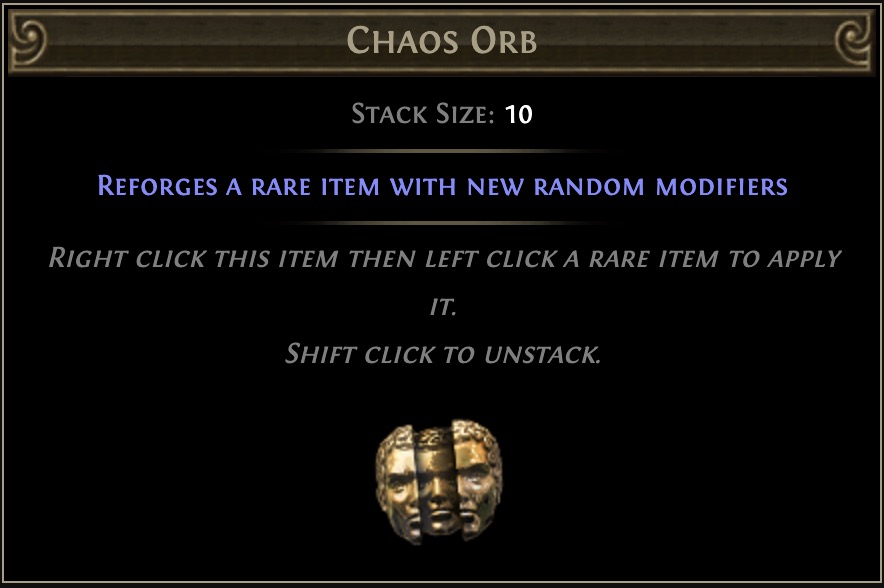 path of exile chaos orb