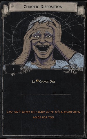 path of exile divination card - chaotic disposition