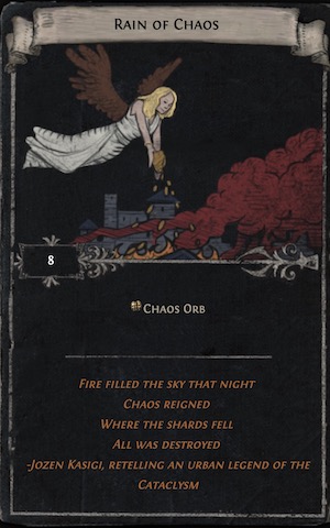 path of exile divination card - rain of chaos