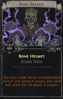 poe 3.7 legion divination cards - dark dreams (bone helmet)