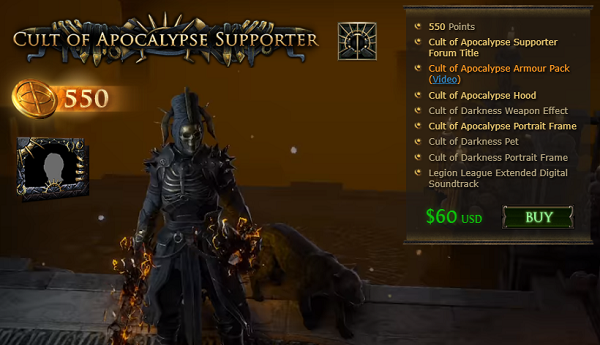 path of eexile 3.7 legion supporter packs - cult of apocalypse supporter